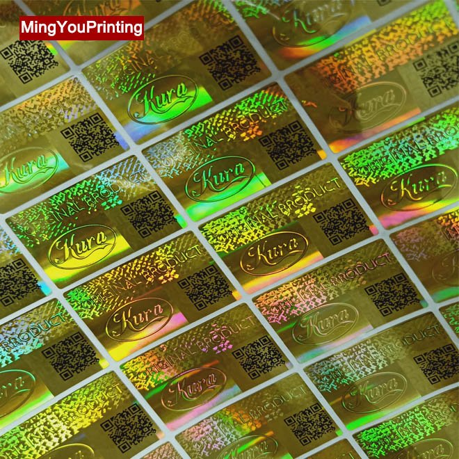 new design security seal 2D/3D rainbow hologram, Anti -counterfeit Evident Warranty adhesive label sticker