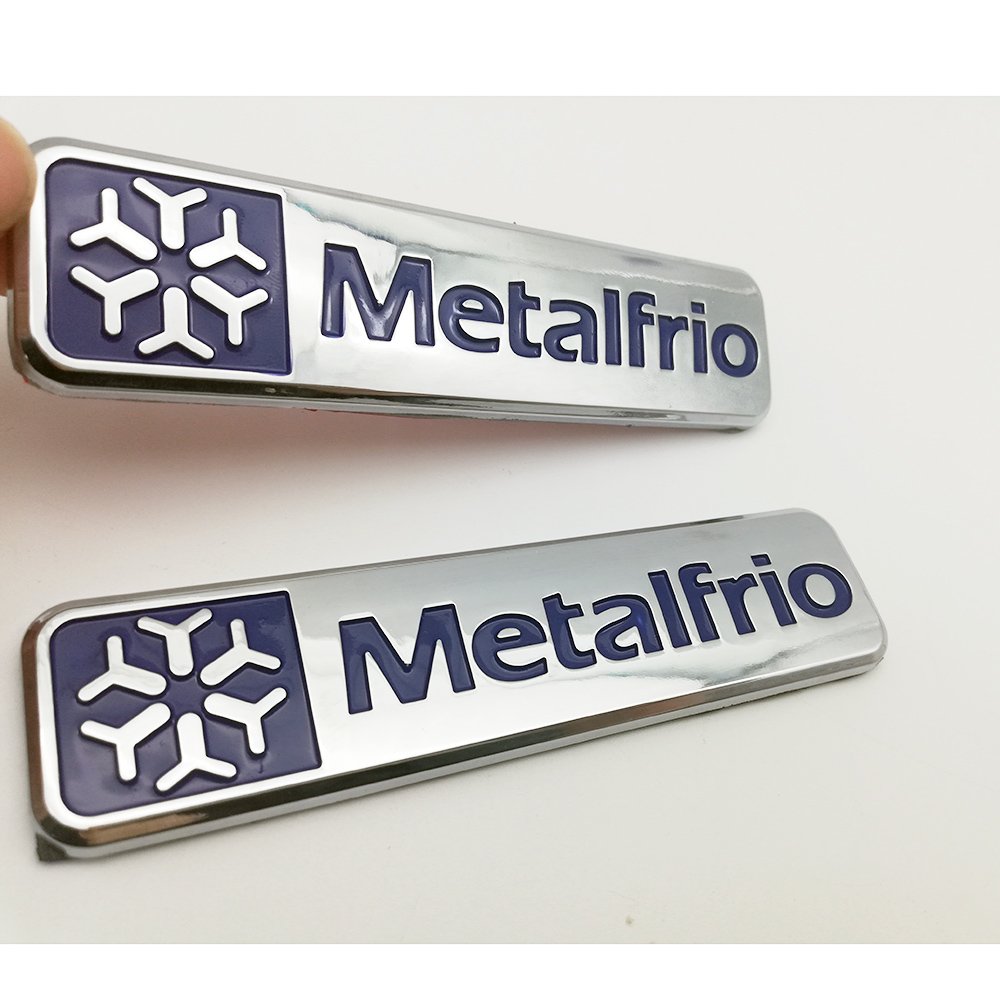 2024 Custom Logo Sticker Metal Car Badges Emblem/ Fridge Sticker Letter Chrome Auto Decal 3D Waterproof OPP Bag Adhesive Sticker