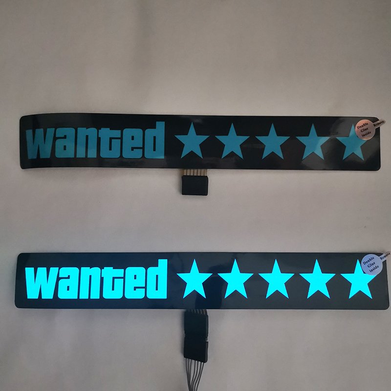 Led car sticker wanted led panel el glow sticker electric light up sticker for car decoration