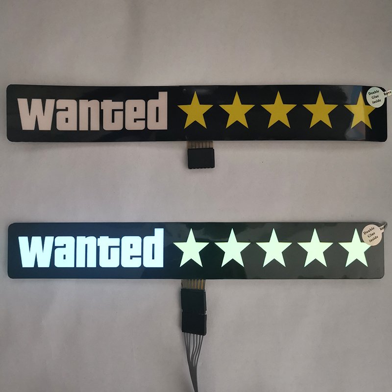 Led car sticker wanted led panel el glow sticker electric light up sticker for car decoration