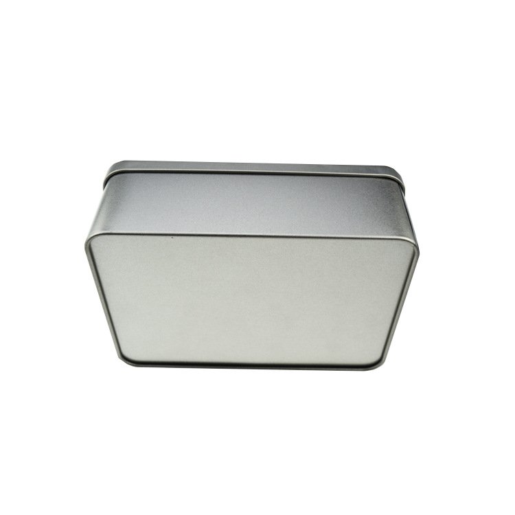 Wholesale Rectangle Rectangular Tinplate Cookies Tin Box with Window Recyclable for Wedding Stickers Crafts Perfume Storage