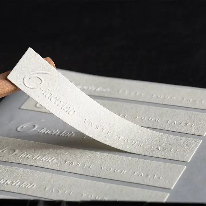 Custom stickers special texture paper embossed logo sticker customized for decorating and packaging
