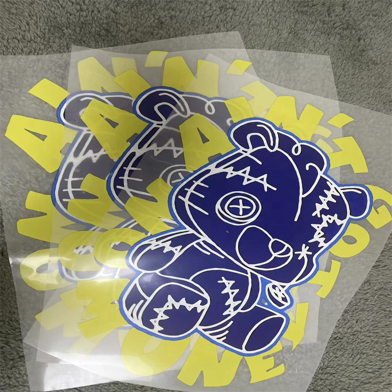 wholesale Heat Transfer Label For Clothing plastisol stretchable dtf heat transfer designs for t shirt vinyl sticker