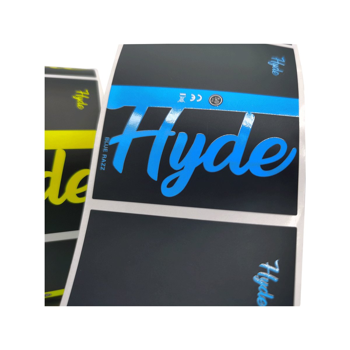 High Quality Custom Sticker Labels Logo Glossy UV SPOT Black Sticker Printing sticker