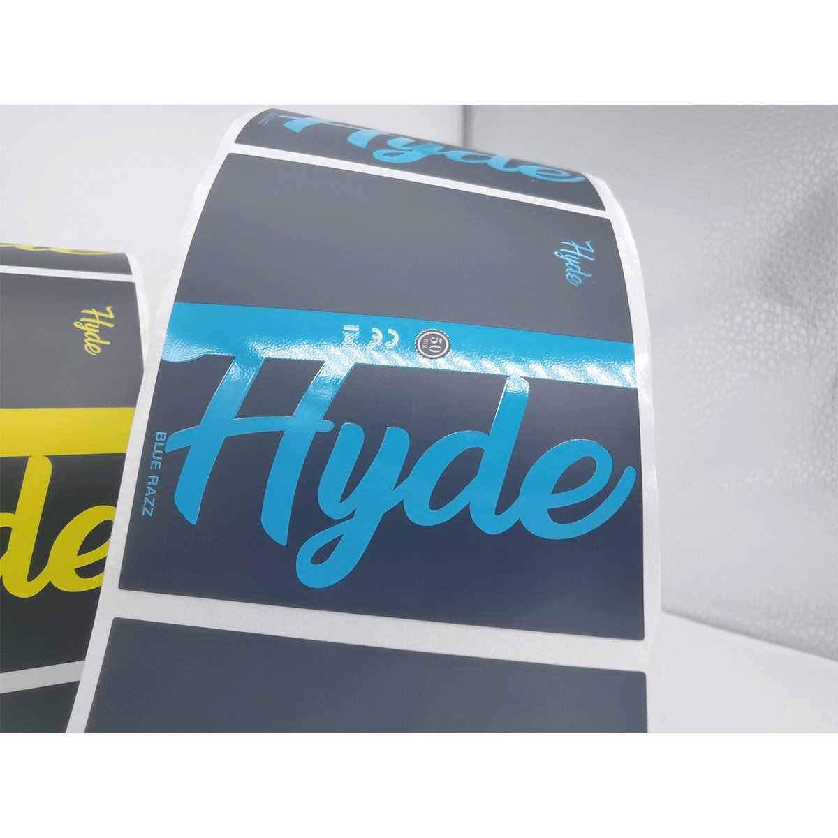 High Quality Custom Sticker Labels Logo Glossy UV SPOT Black Sticker Printing sticker