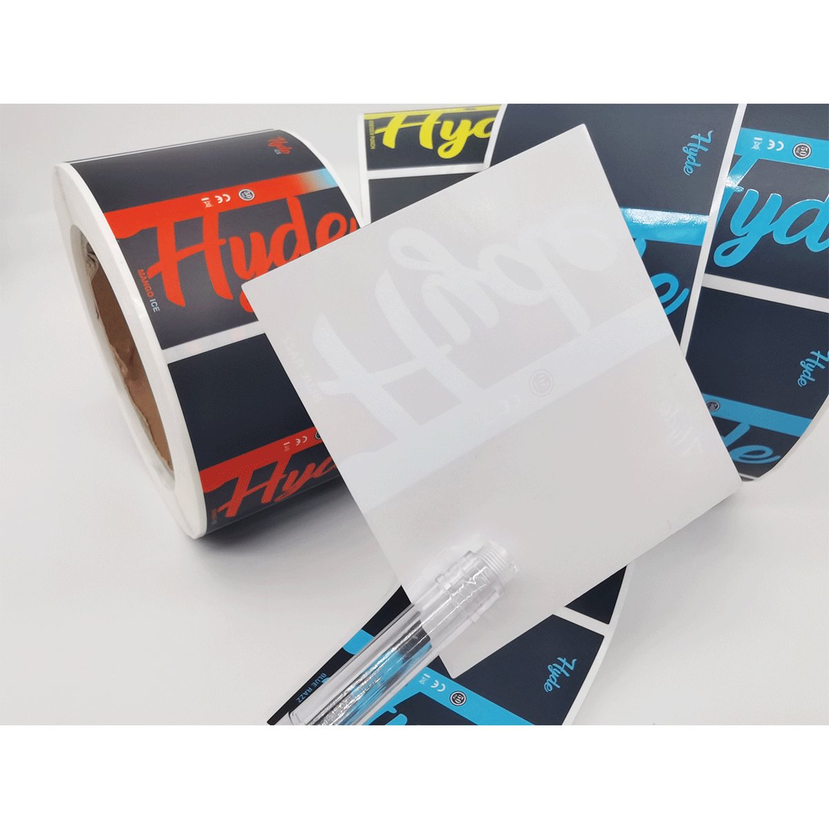 High Quality Custom Sticker Labels Logo Glossy UV SPOT Black Sticker Printing sticker