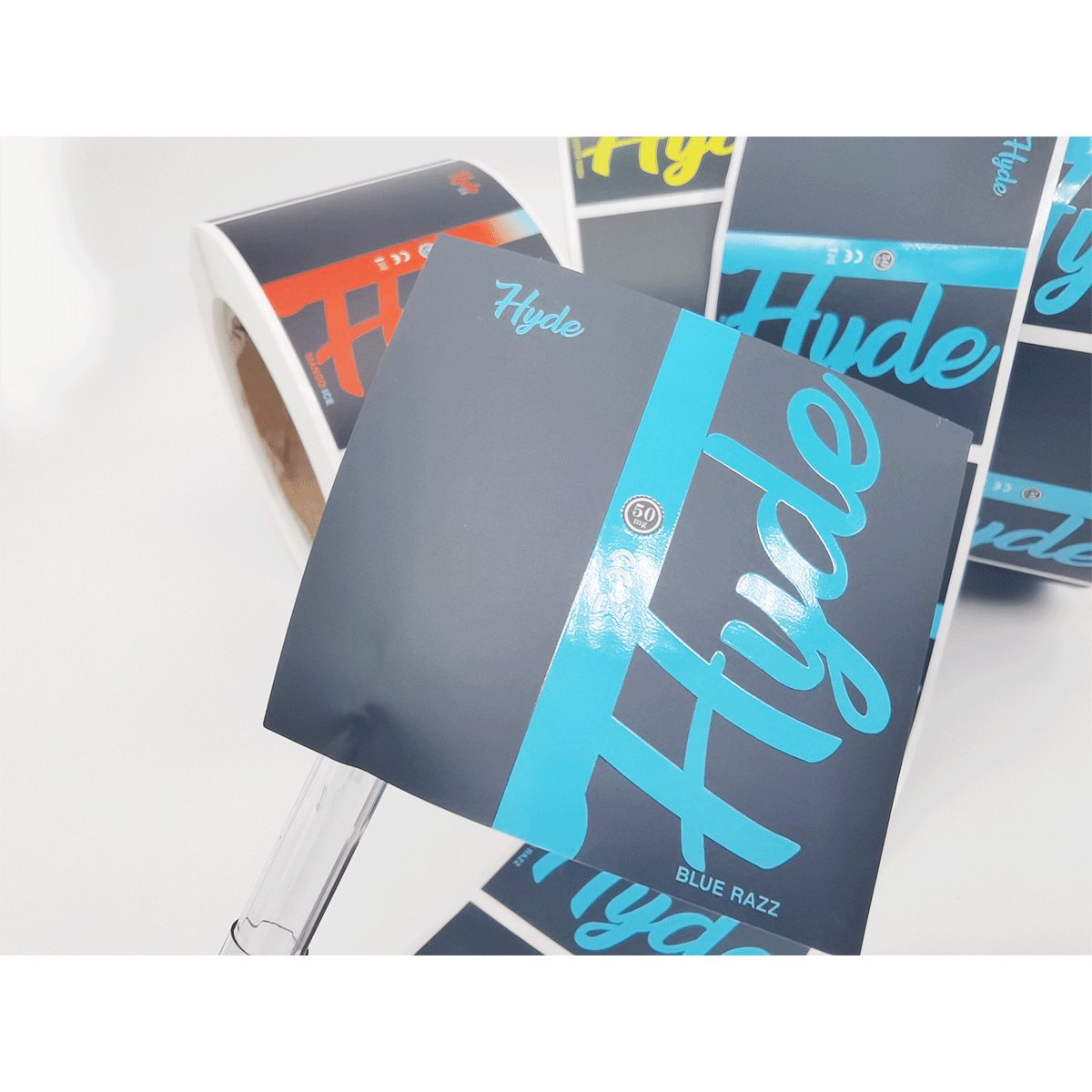 High Quality Custom Sticker Labels Logo Glossy UV SPOT Black Sticker Printing sticker