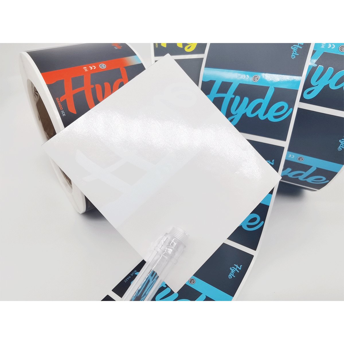 High Quality Custom Sticker Labels Logo Glossy UV SPOT Black Sticker Printing sticker