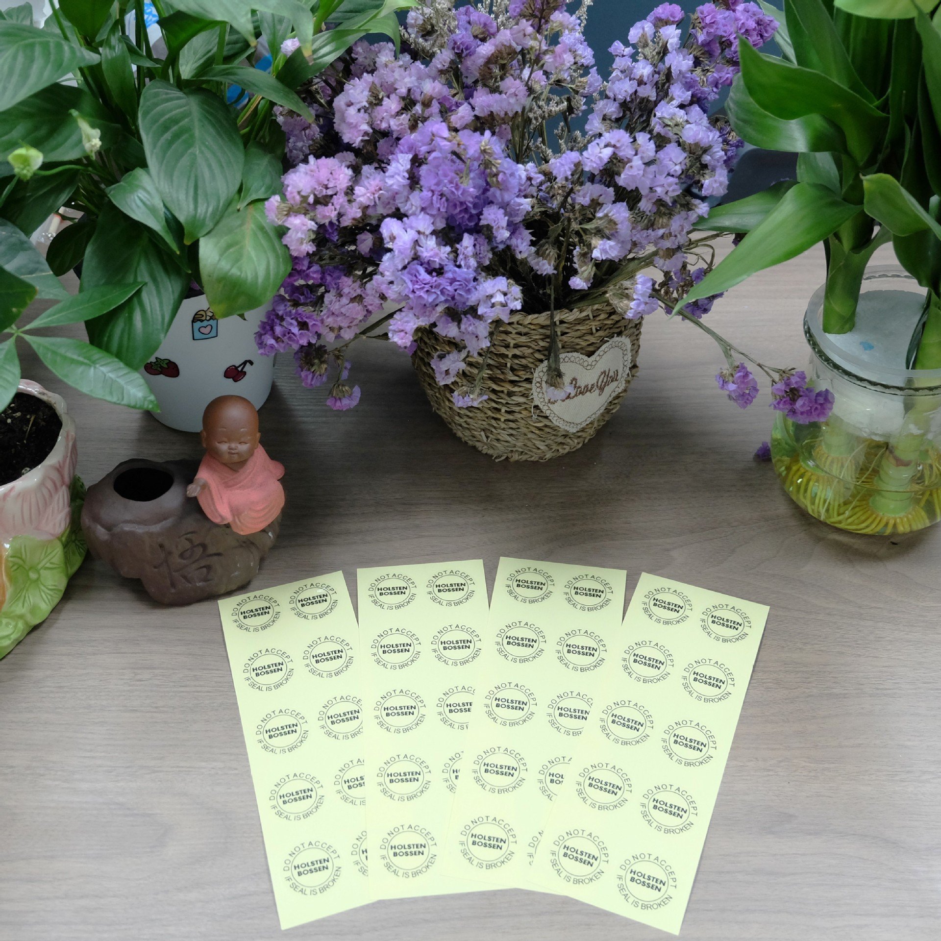 Custom Logo Printing Roll Transparent Labels Clear Self Adhesive Private Sticker For Packaging Box