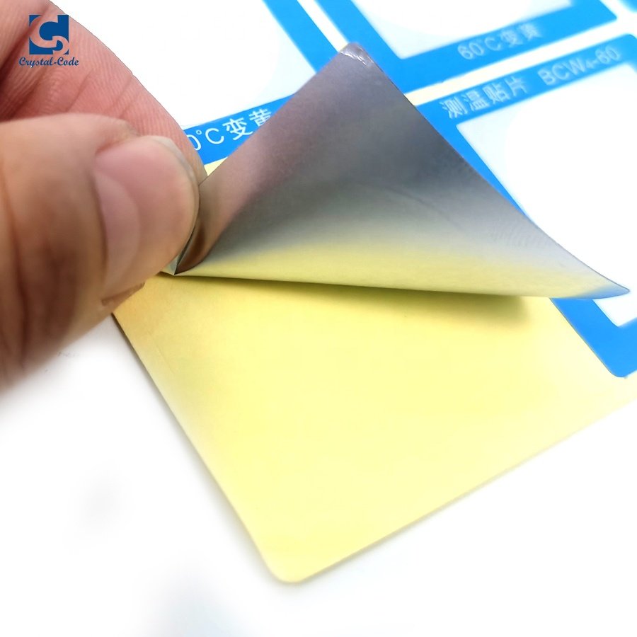 Irreversible Temperature Sensitive Color Changing Sticker 60/70/80/90/100 Degrees Temperature Indicating Label