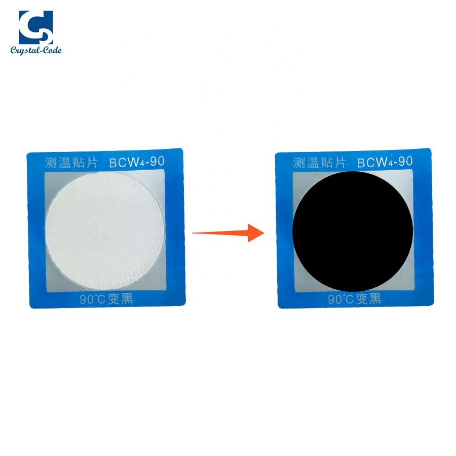 Irreversible Temperature Sensitive Color Changing Sticker 60/70/80/90/100 Degrees Temperature Indicating Label