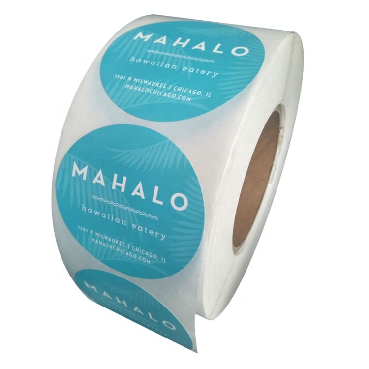 Label Sticker Custom Printed Roll Waterproof Rectangle Adhesive Vinyl Juice Food Cosmetic Glass Bottle Packaging Sticker Label