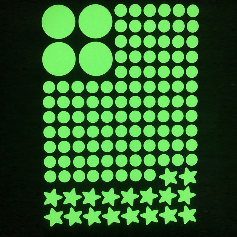 Plastic In The Dark Luminous Fluorescent Stickers Cheapest Price Glow 3D Wall Star Luminous Sticker