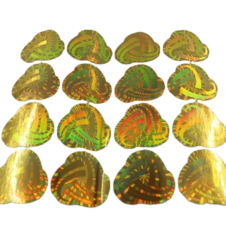 Custom Laser Gold Foilng Packaging Label die cut sticker laser Company Hologram Logo Sticker