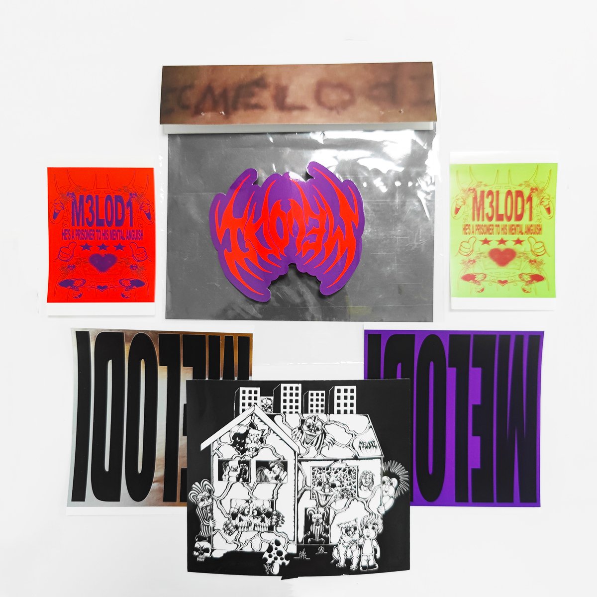 High Quality Waterproof Graffiti Sticker Pack Die Cut vinyl sticker pack self-adhesive PVC Cartoon stickers packing