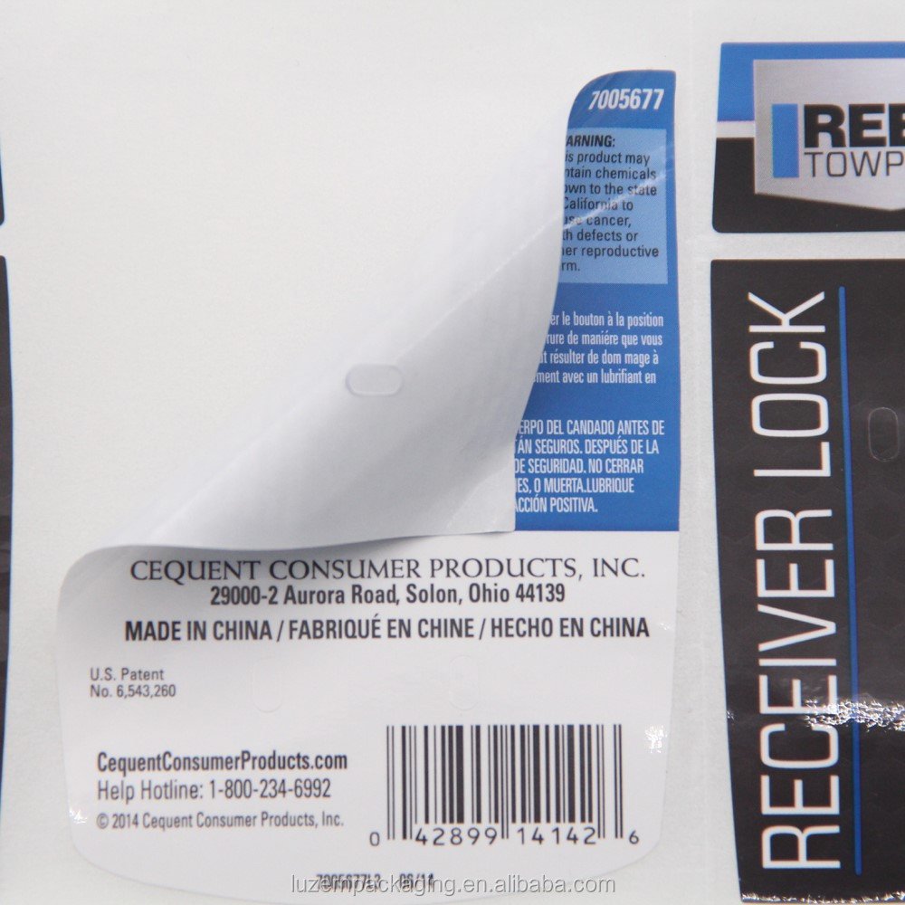 Accept Custom Cosmetic Waterproof Vinyl Adhesive Sticker