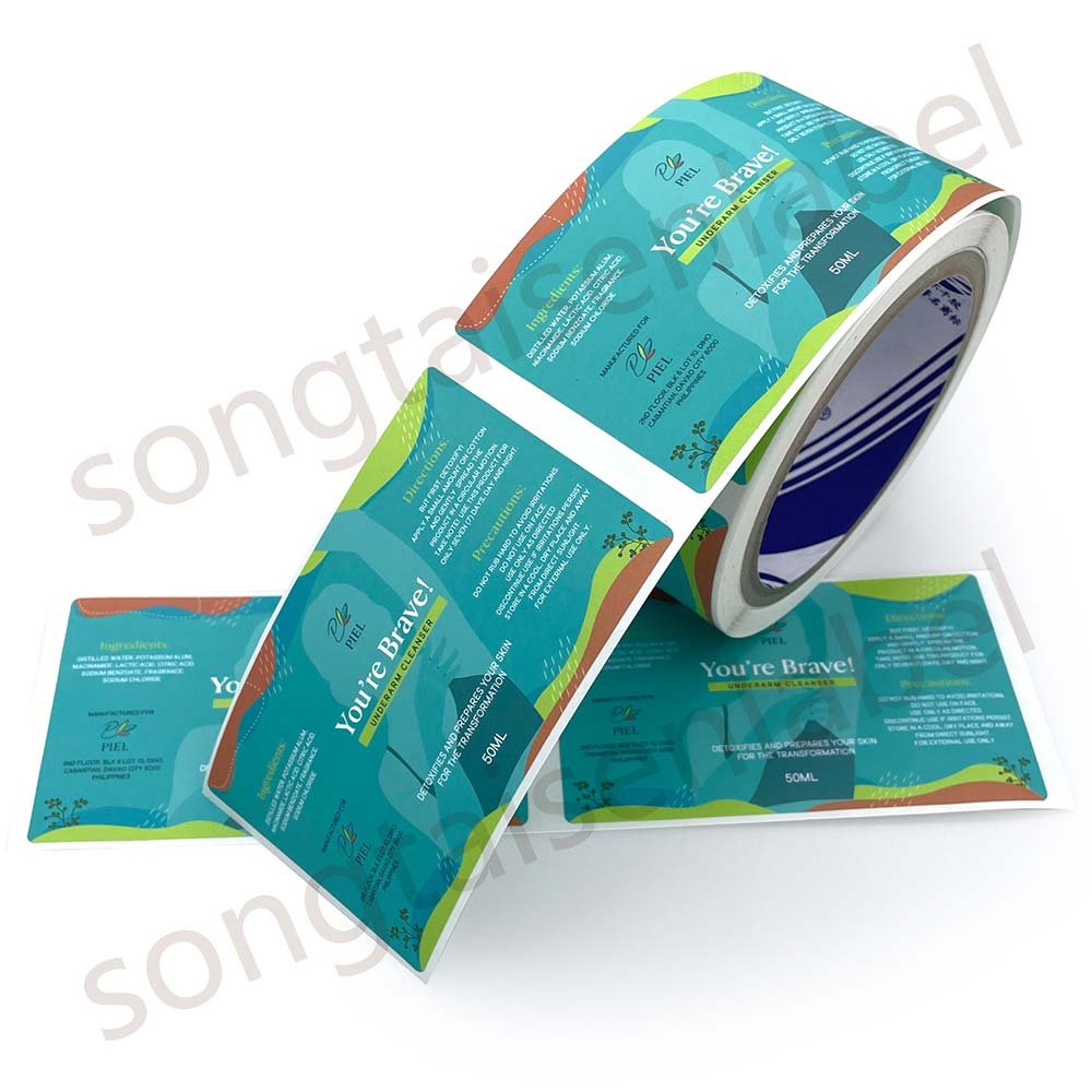 Customized Waterproof Body Wash Sticker Label Printing Skin Care Perfume Bottle Cosmetic Label