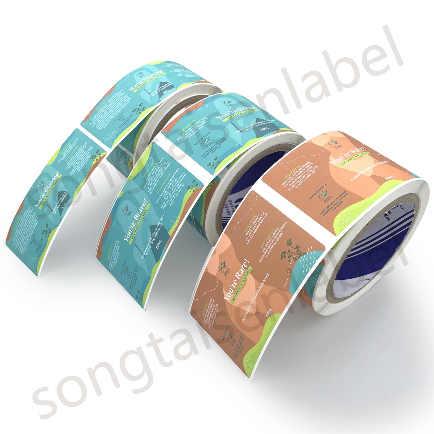 Customized Waterproof Body Wash Sticker Label Printing Skin Care Perfume Bottle Cosmetic Label