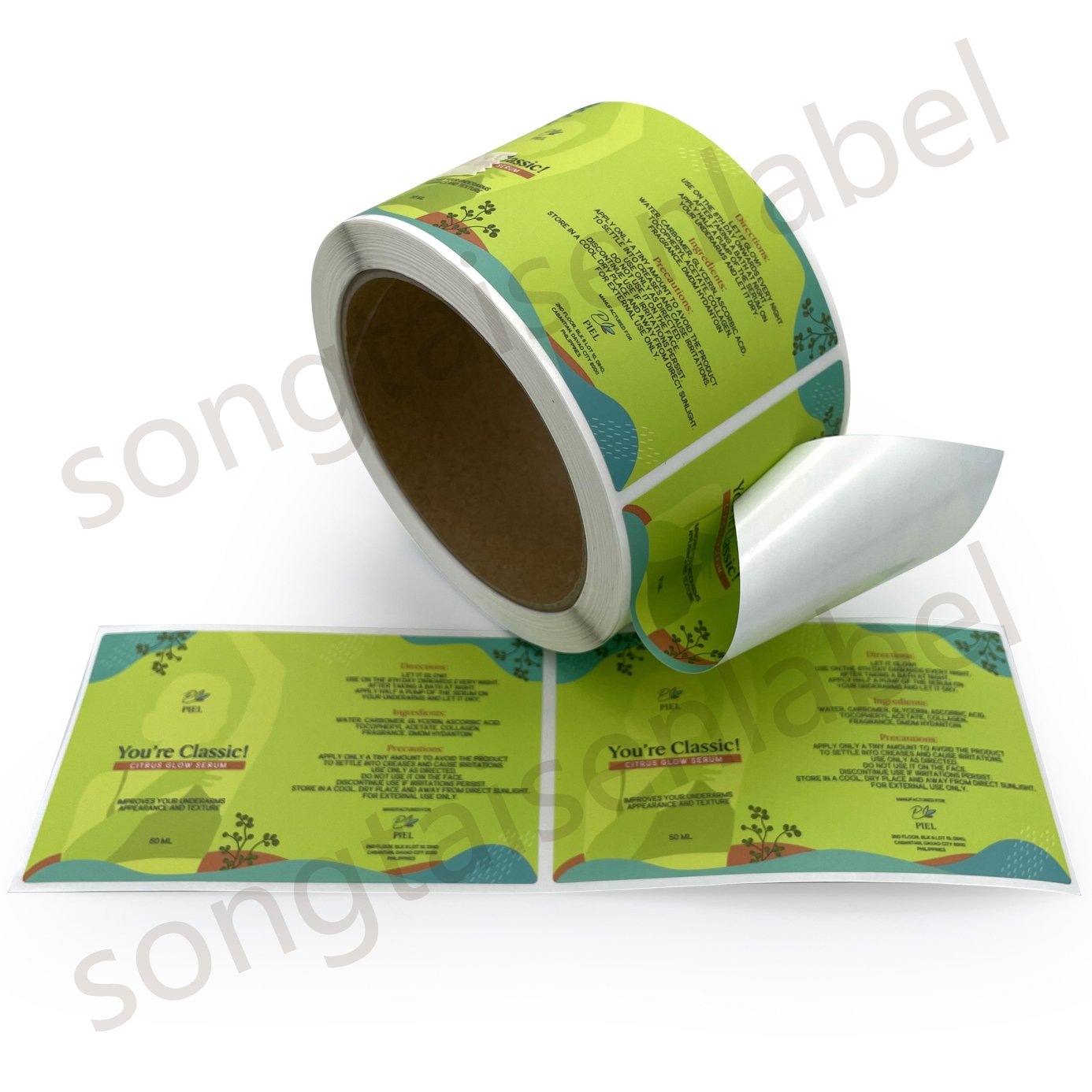 Customized Waterproof Body Wash Sticker Label Printing Skin Care Perfume Bottle Cosmetic Label