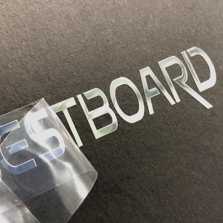 M6 Customized Chrome Metal Sticker Nickel Metal UV Transfer Stickers Metallic Nickel 3D Transfer Bottle Sticker