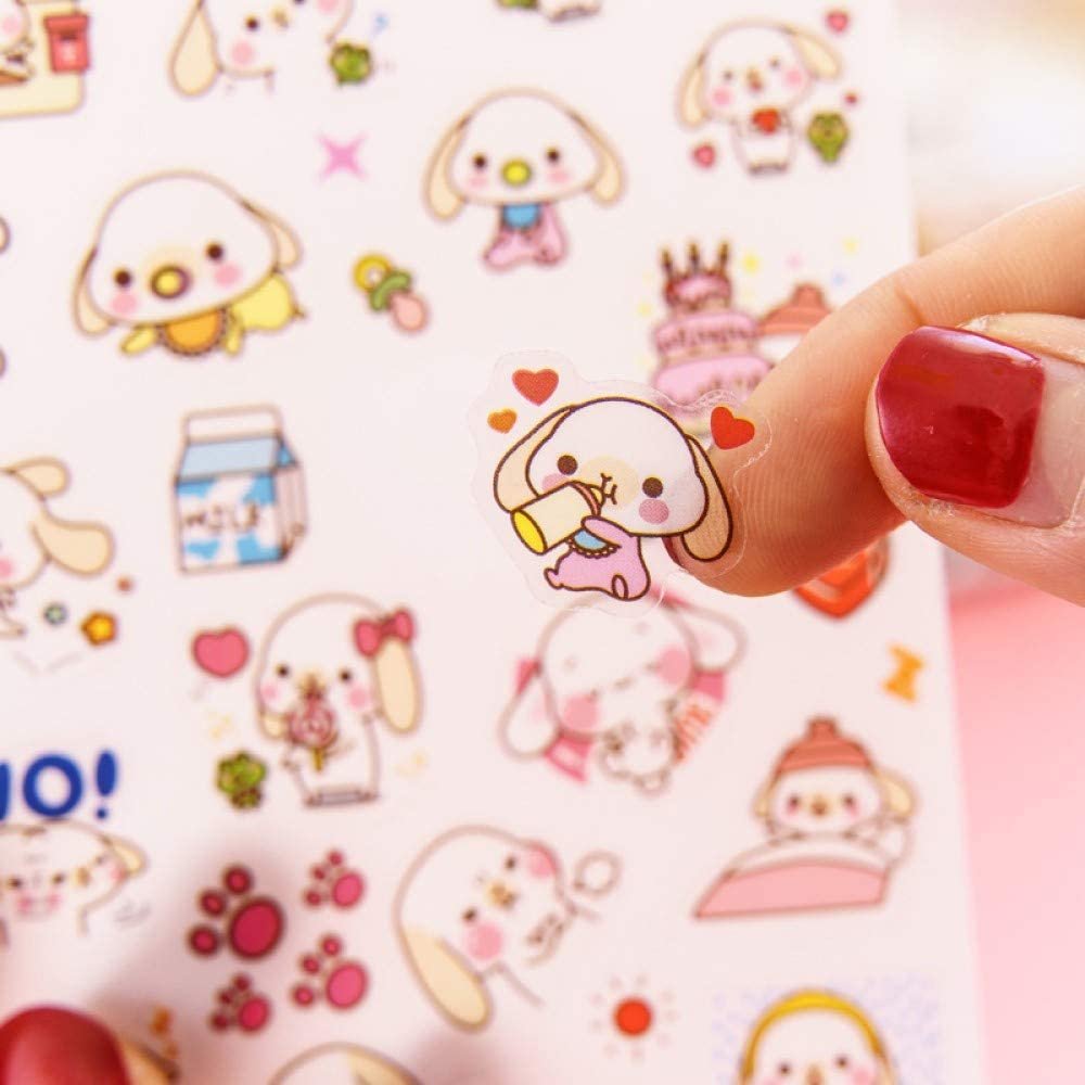 Custom Design Creative PET Transparent Cartoon Vinyl Decal stickers Adhesive Cute Waterproof Die Cut Custom stickers