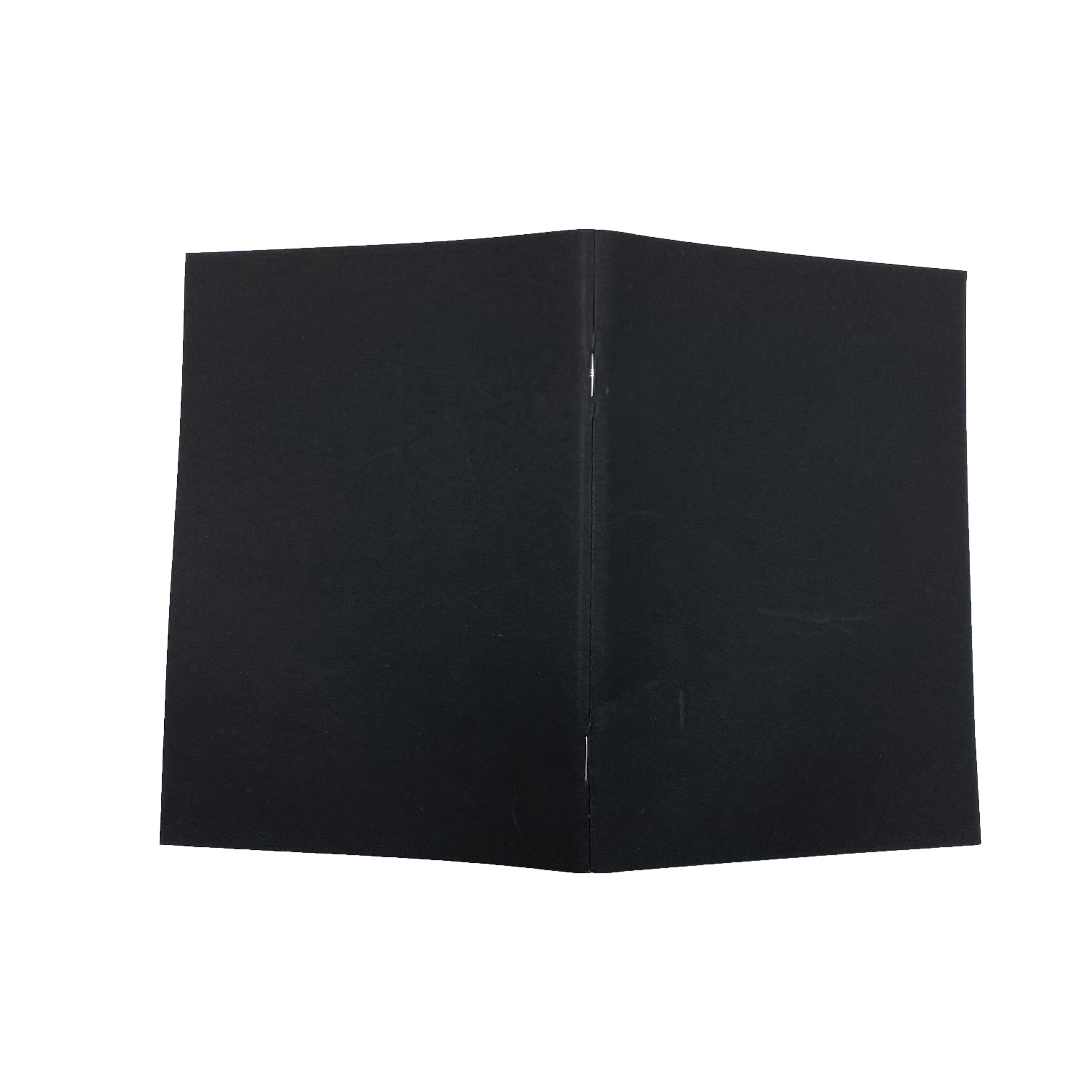 custom made A5 size silicone release paper saddle stitched blank sticker collecting album sticker with black cover