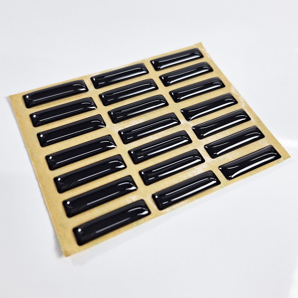 Custom high quality resin black crystal 3D rectangular dropping epoxy sticker label logo sticker