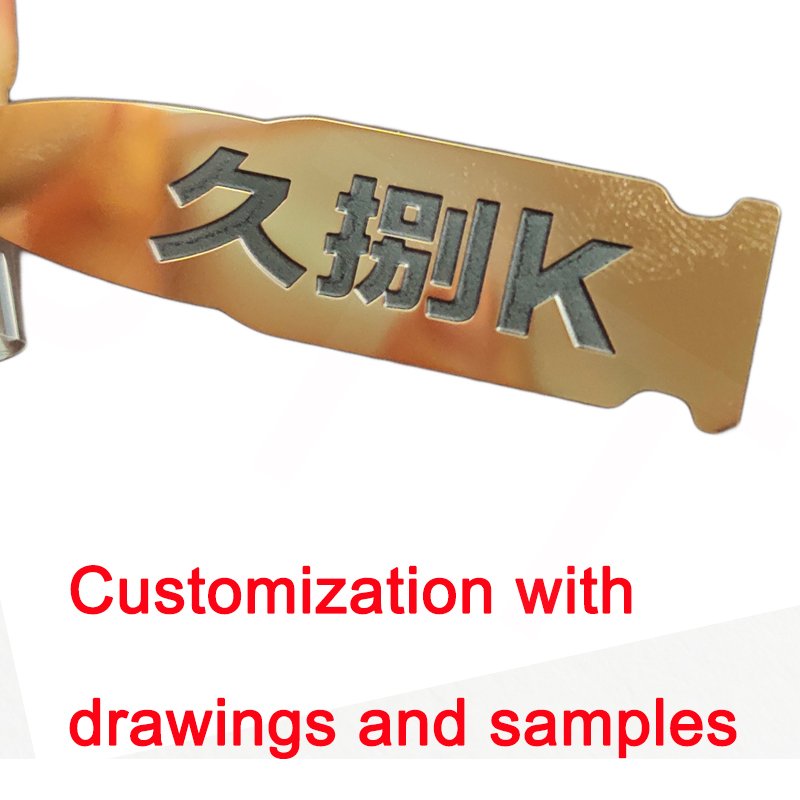 Wholesales Private Labels High Quality Etched Metal Packaging Labels Sticker Metal Steel LOGO Badges Adhesive label