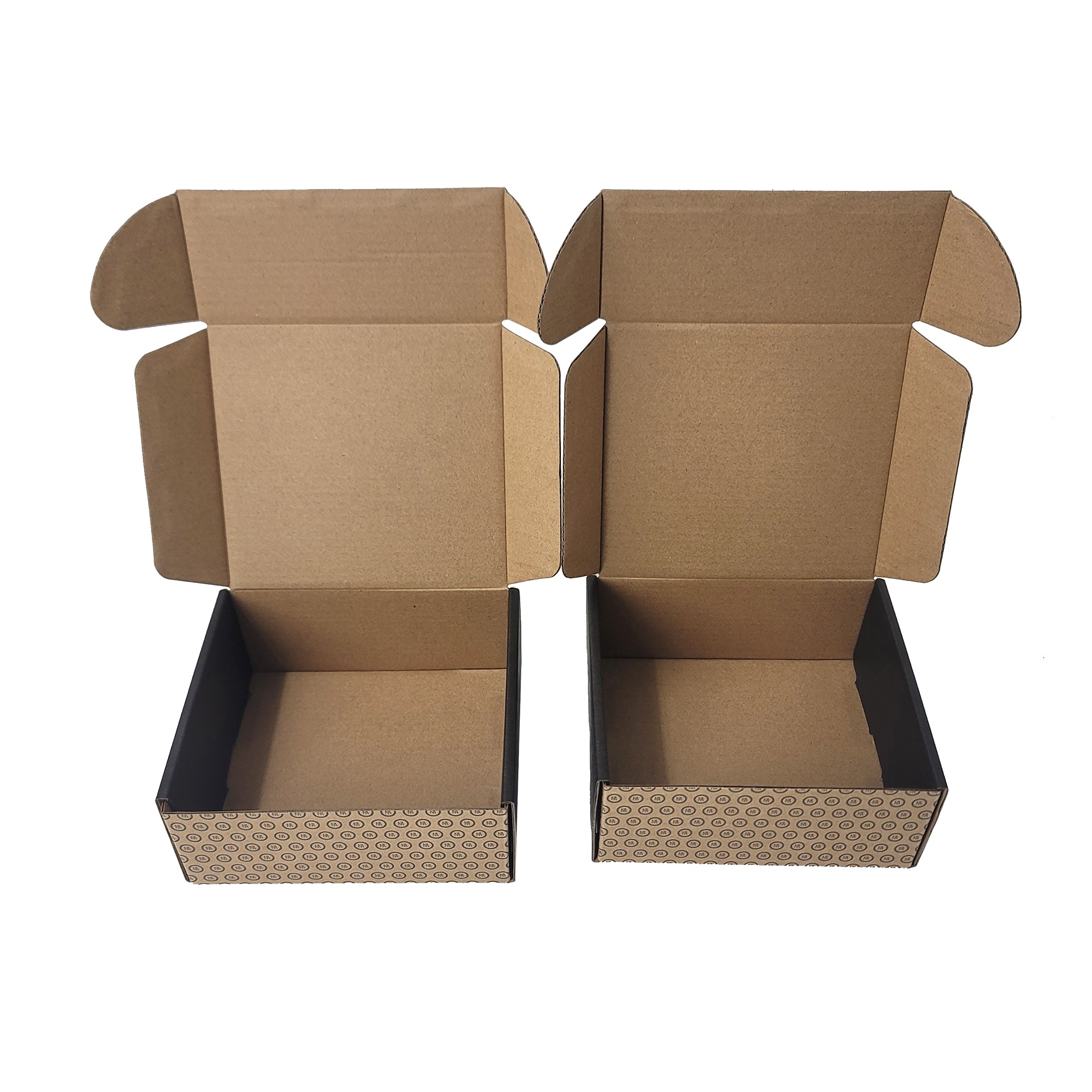 C6 Customized Black Printing Logo Eco Friendly Brown Kraft Box Packaging Corrugated Cardboard E-commerce Mailing Shipping Box