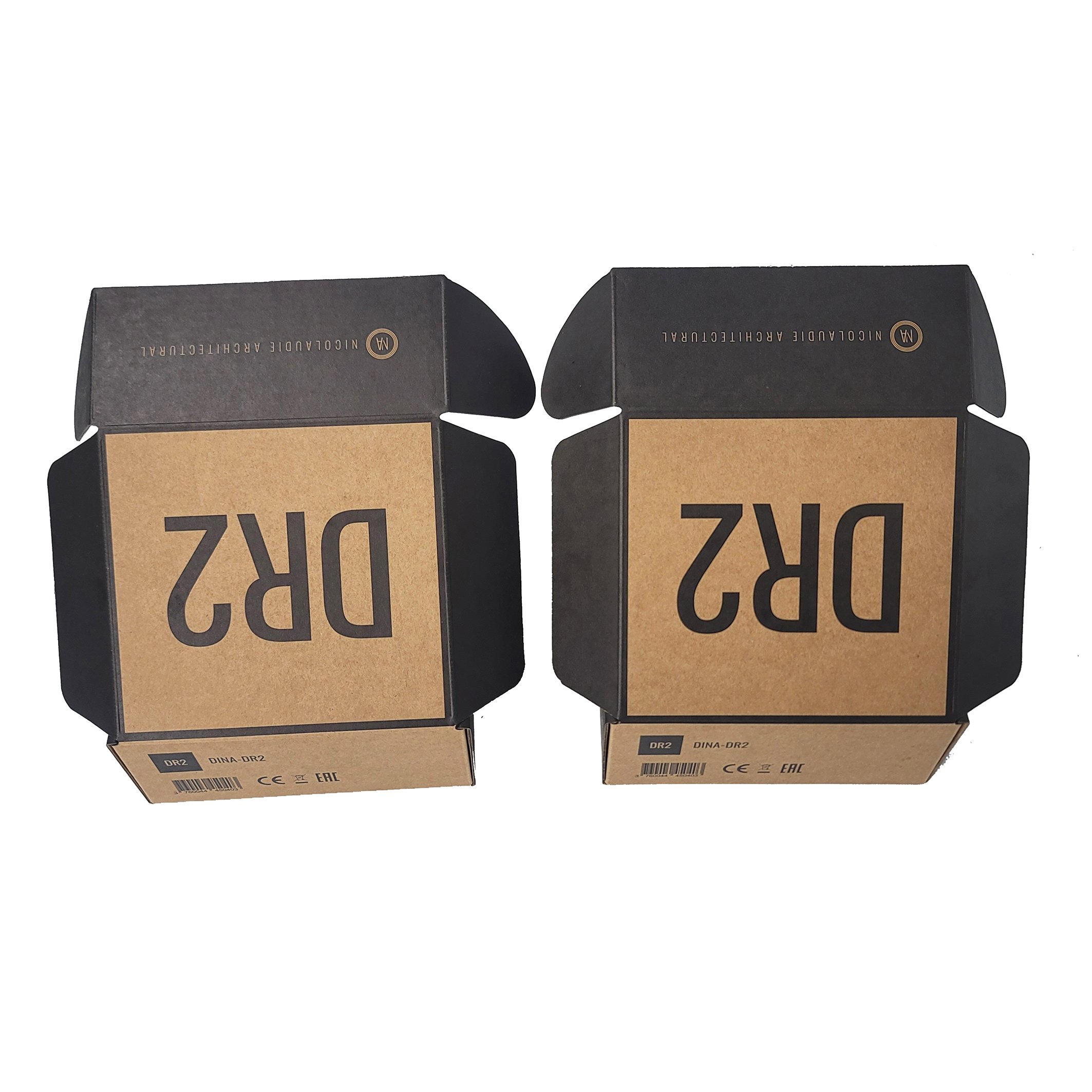C6 Customized Black Printing Logo Eco Friendly Brown Kraft Box Packaging Corrugated Cardboard E-commerce Mailing Shipping Box