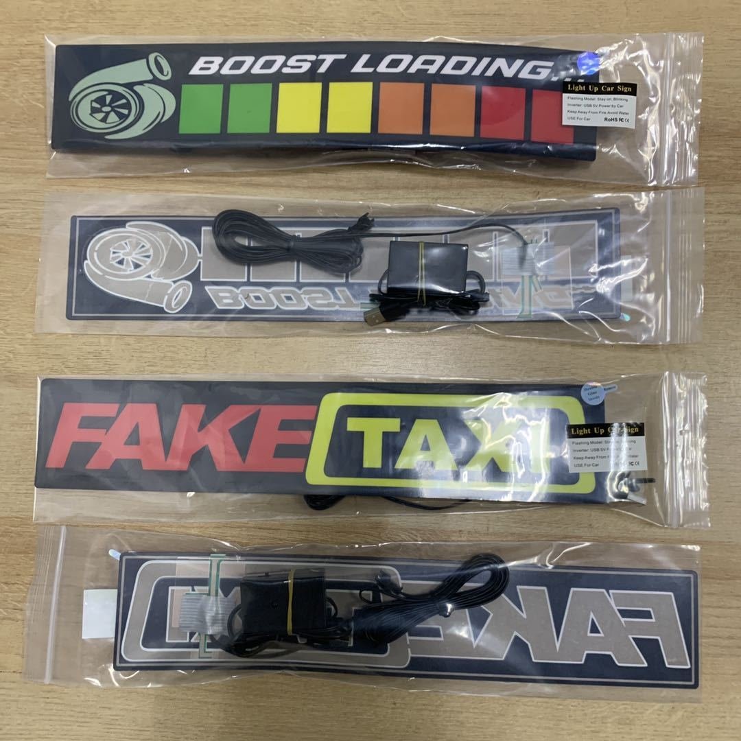 Glowing car stickers LED Panel JDM Electric Car Window Stickers Light up Glow Panel Posters LED Equalizer Auto accessories sign
