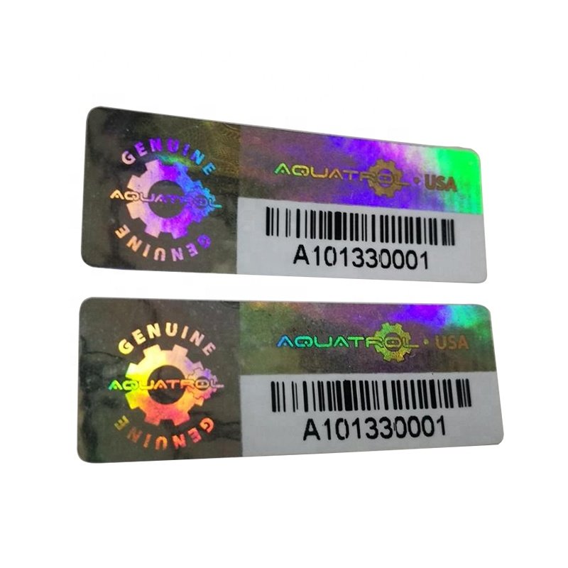 Special QR code security 3D hologram labels with printing barcode running number