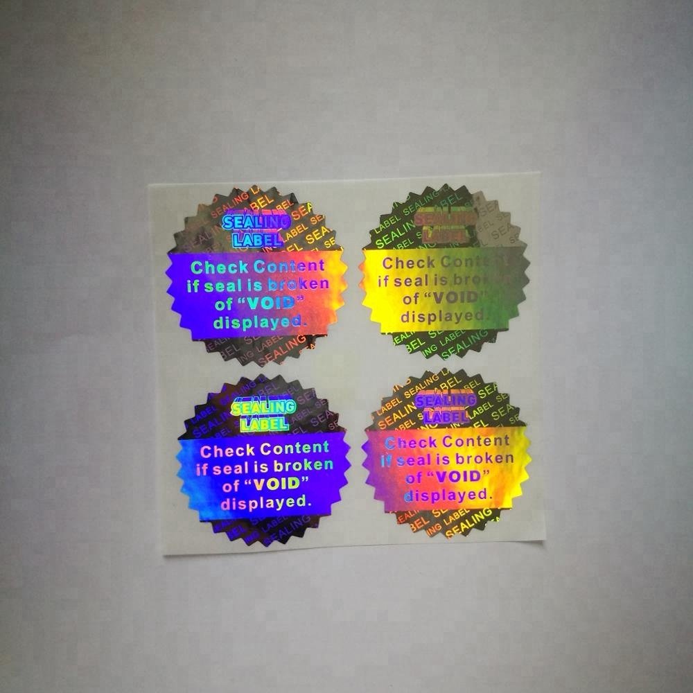 Special QR code security 3D hologram labels with printing barcode running number