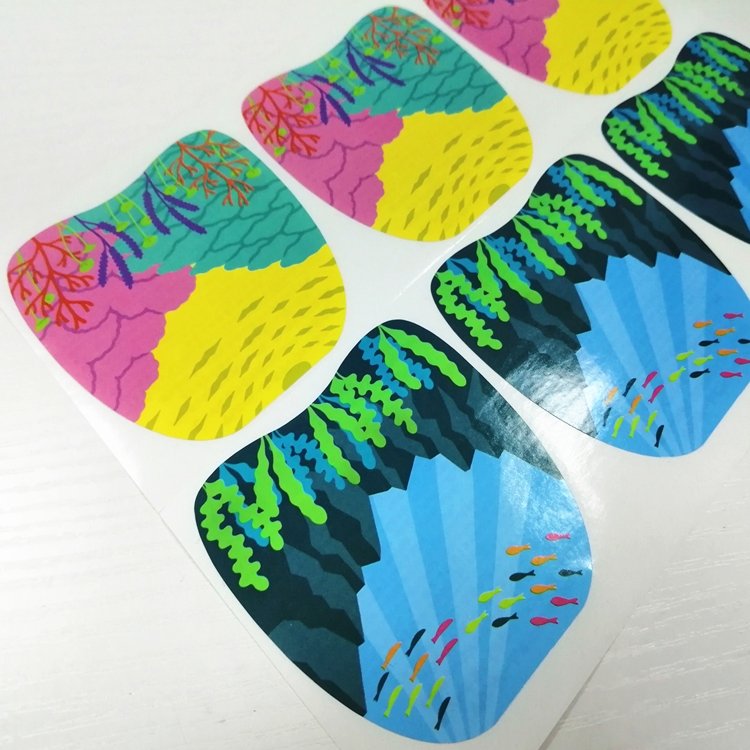 Bulk Custom Private Synthetic Paper Kiss Cut Sticker Self Adhesive A4 Label Sheet