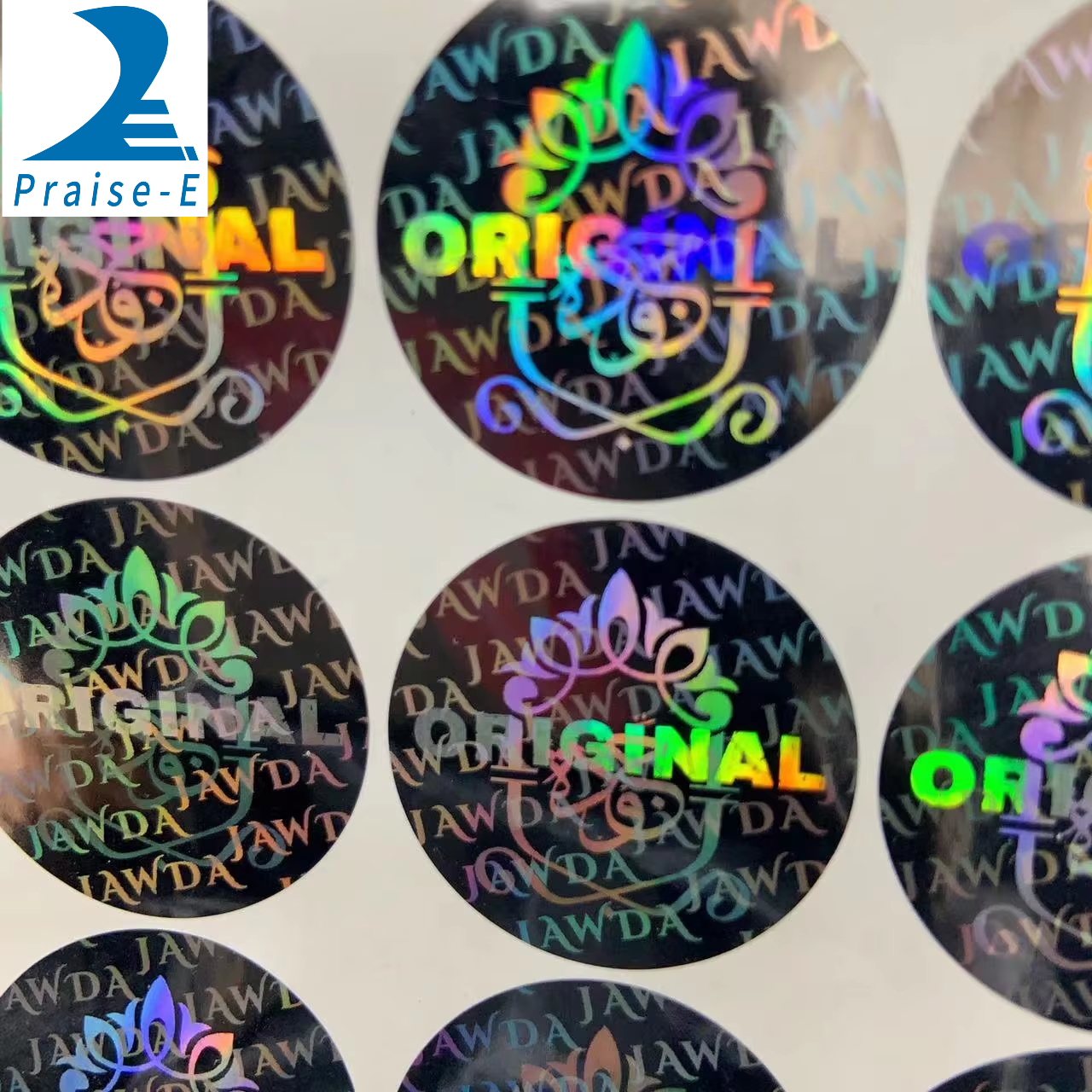 Custom Logo Hologram waterproofSticker Warranty Security dual channel sticker with VOID effect