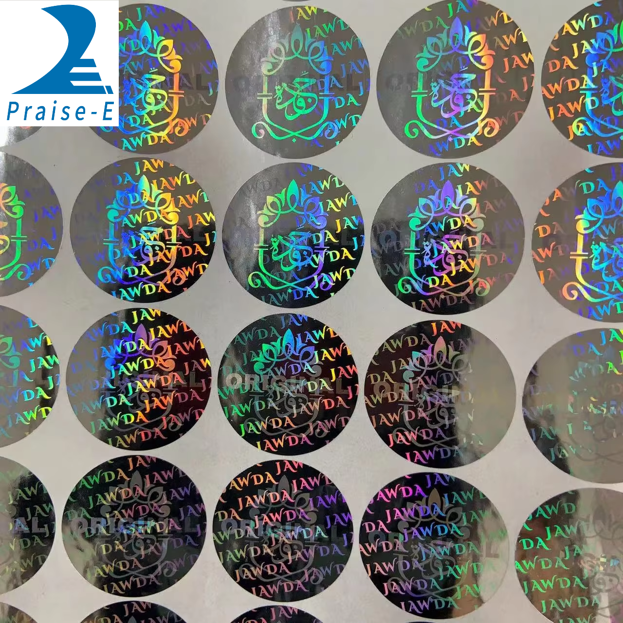 Custom Logo Hologram waterproofSticker Warranty Security dual channel sticker with VOID effect