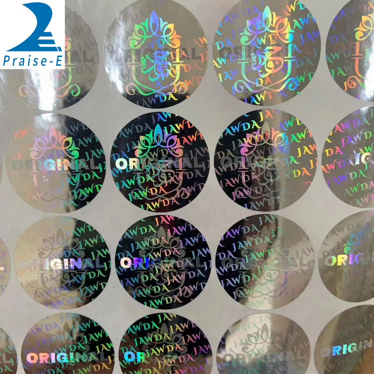 Custom Logo Hologram waterproofSticker Warranty Security dual channel sticker with VOID effect