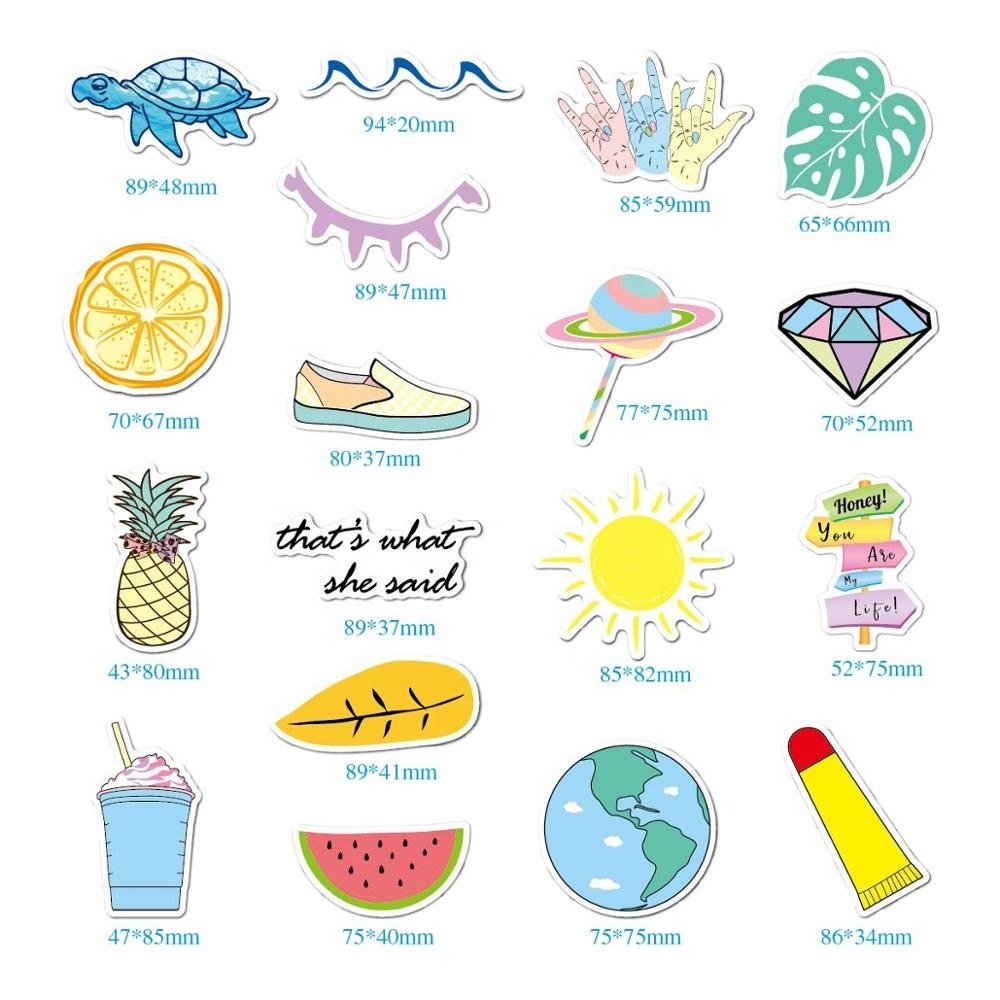 Vinyl Waterproof Cartoon Decorative Stickers For Laptop Notebooks Car Skateboards Decoration