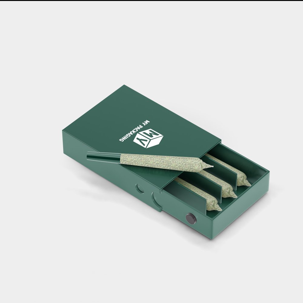 Custom Flexography Design Cigarette 5Pack Pre Box Magnetic Closure Flip Top Rigid Boxes Child Resistant box Roll Packaging