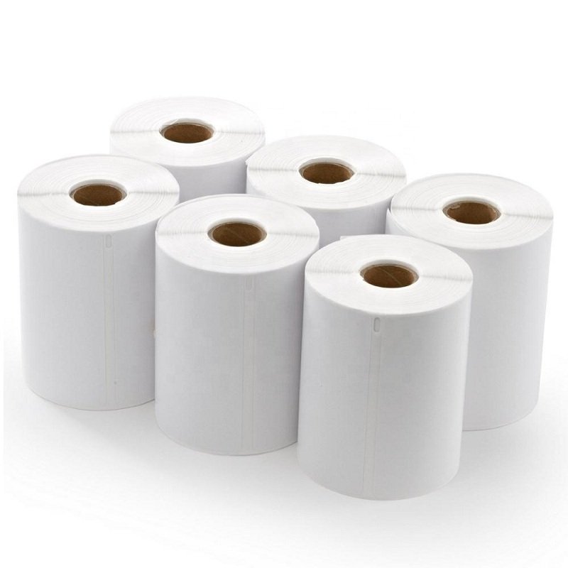 Packaging labels thermal ready to ship thermal blank stickers rolls half sheet shipping label