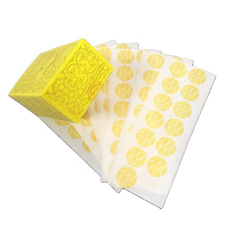 Customization Logo Round Jar Lid Art Paper Packaging Glue Sticker