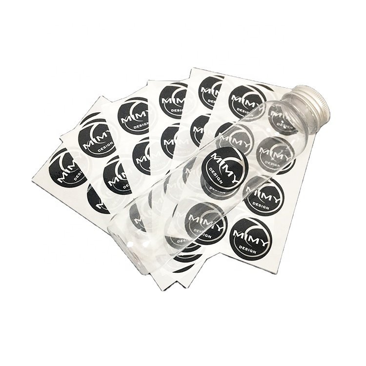 Customization Logo Round Jar Lid Art Paper Packaging Glue Sticker