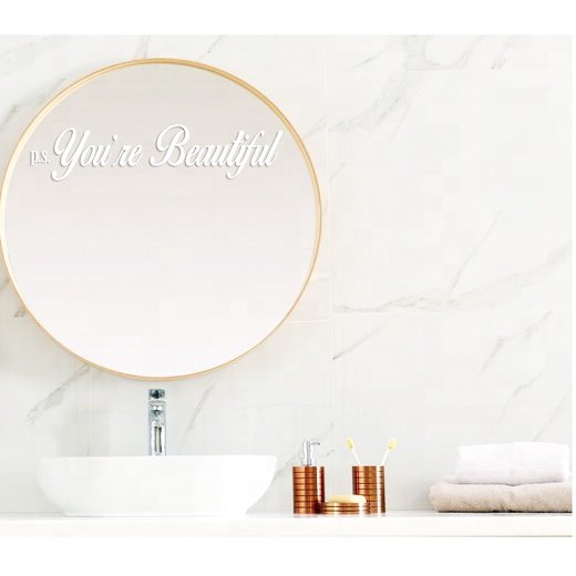 You Are Loved Enough Beautiful Worthy Wall Personalized Motivation Mirror Letter Decal Quote Sticker