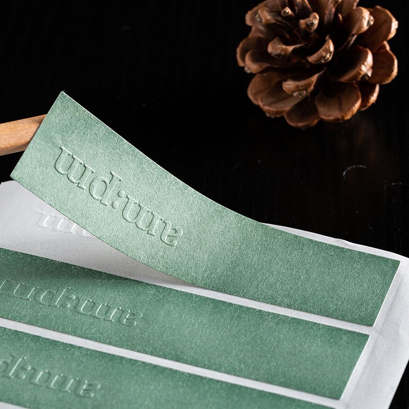 Low MOQ business logo sticker custom high-grade embossed sticker candle perfume sticker packaging label