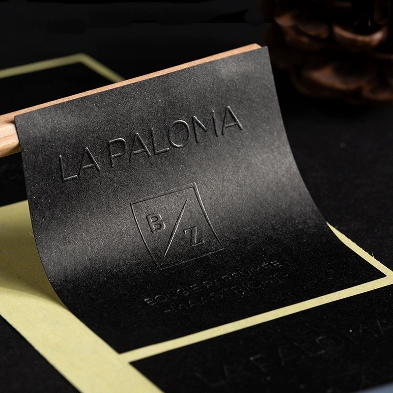 Low MOQ business logo sticker custom high-grade embossed sticker candle perfume sticker packaging label
