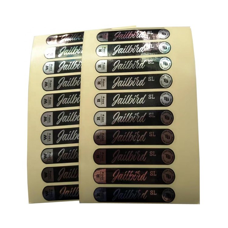 Custom Adhesive Waterproof Stickers Metallic Vinyl Golf Club Shaft Band Packaging Labels Stickers