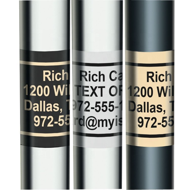 Custom Adhesive Waterproof Stickers Metallic Vinyl Golf Club Shaft Band Packaging Labels Stickers