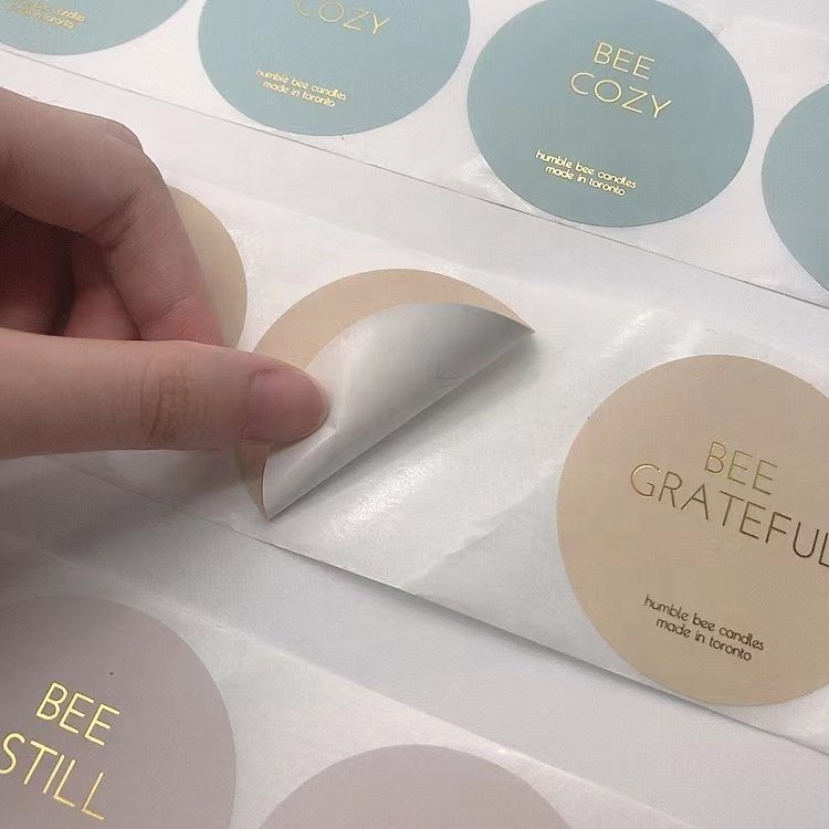 Hot selling customized Round color stickers sealed gift package 1inch outer package printed logo sticker label