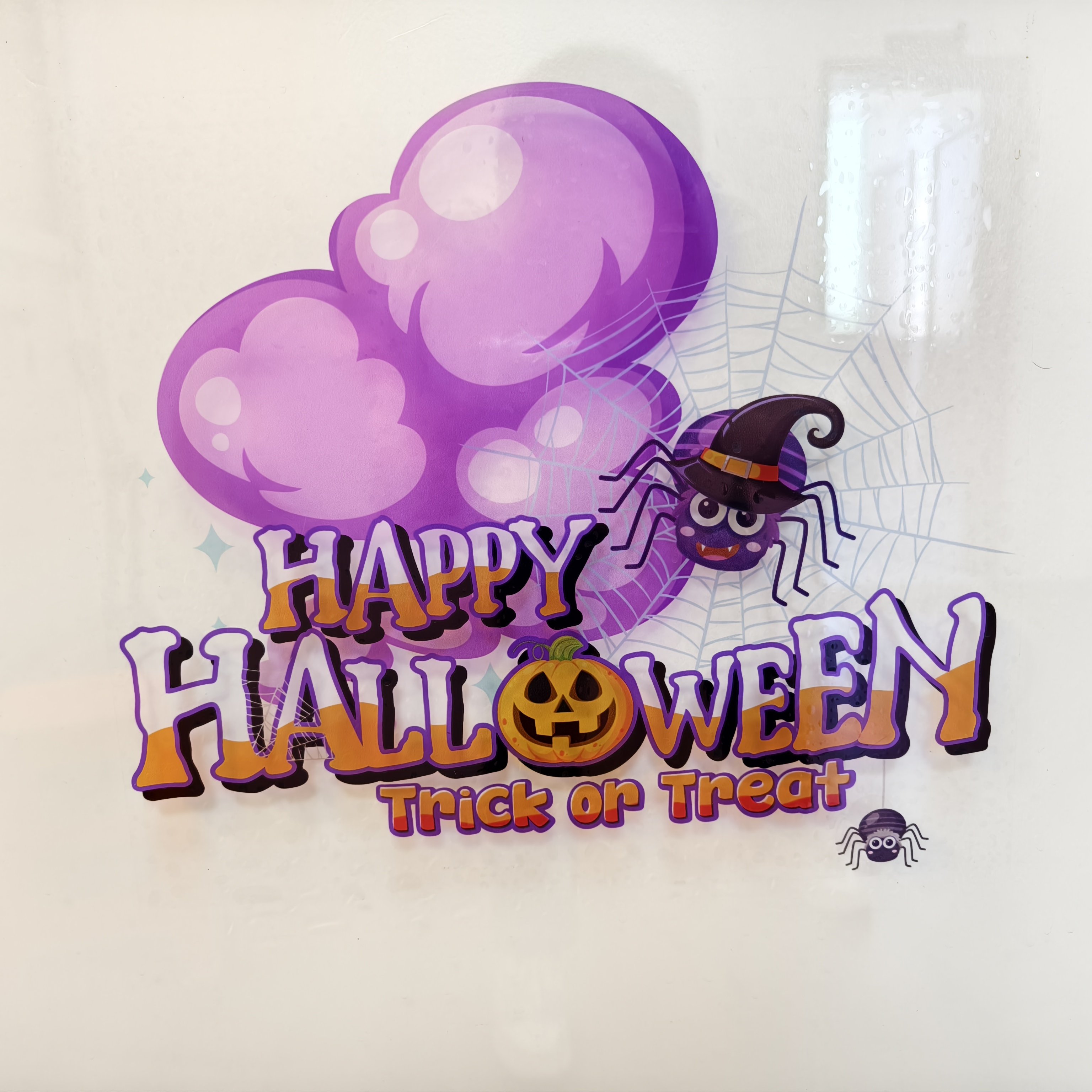 Custom Personalized Halloween Atmosphere High Transparent UV/Digital Printing Any Size PVC Vinyl Window Decal Sticker
