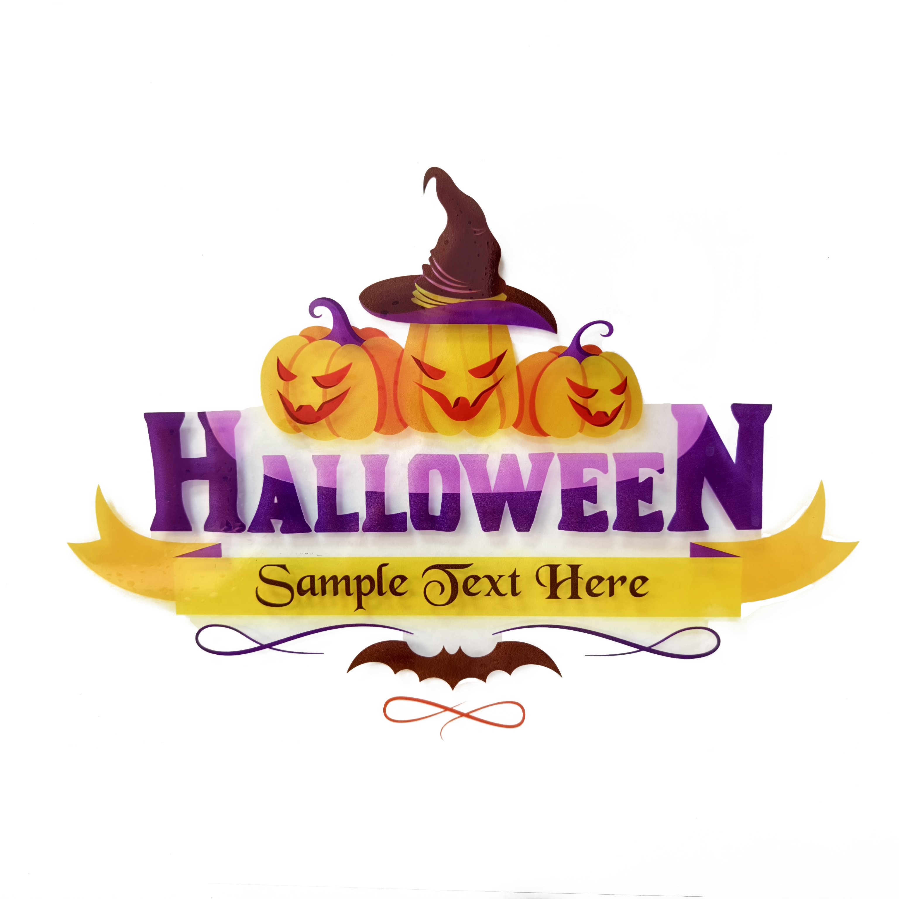 Custom Personalized Halloween Atmosphere High Transparent UV/Digital Printing Any Size PVC Vinyl Window Decal Sticker